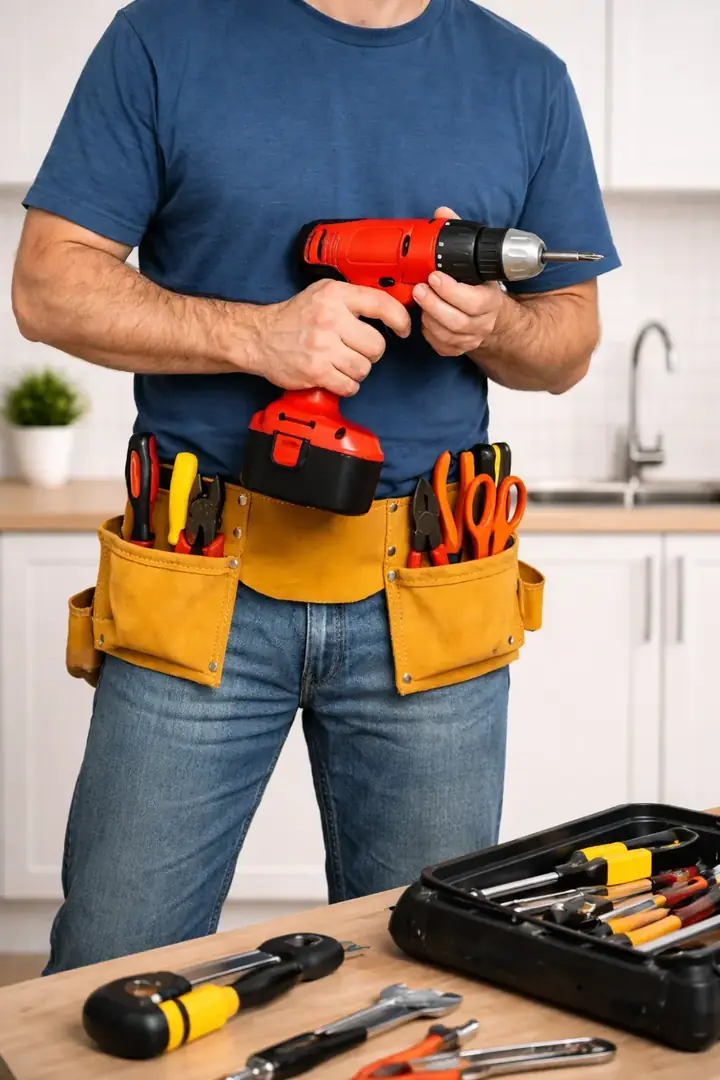 Profissional pronto para pequenos reparos residenciais